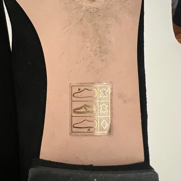 J.Crew Black Suede Crystal Embellished Pointed Toe Flats Size 8.5 - Picture 11 of 13